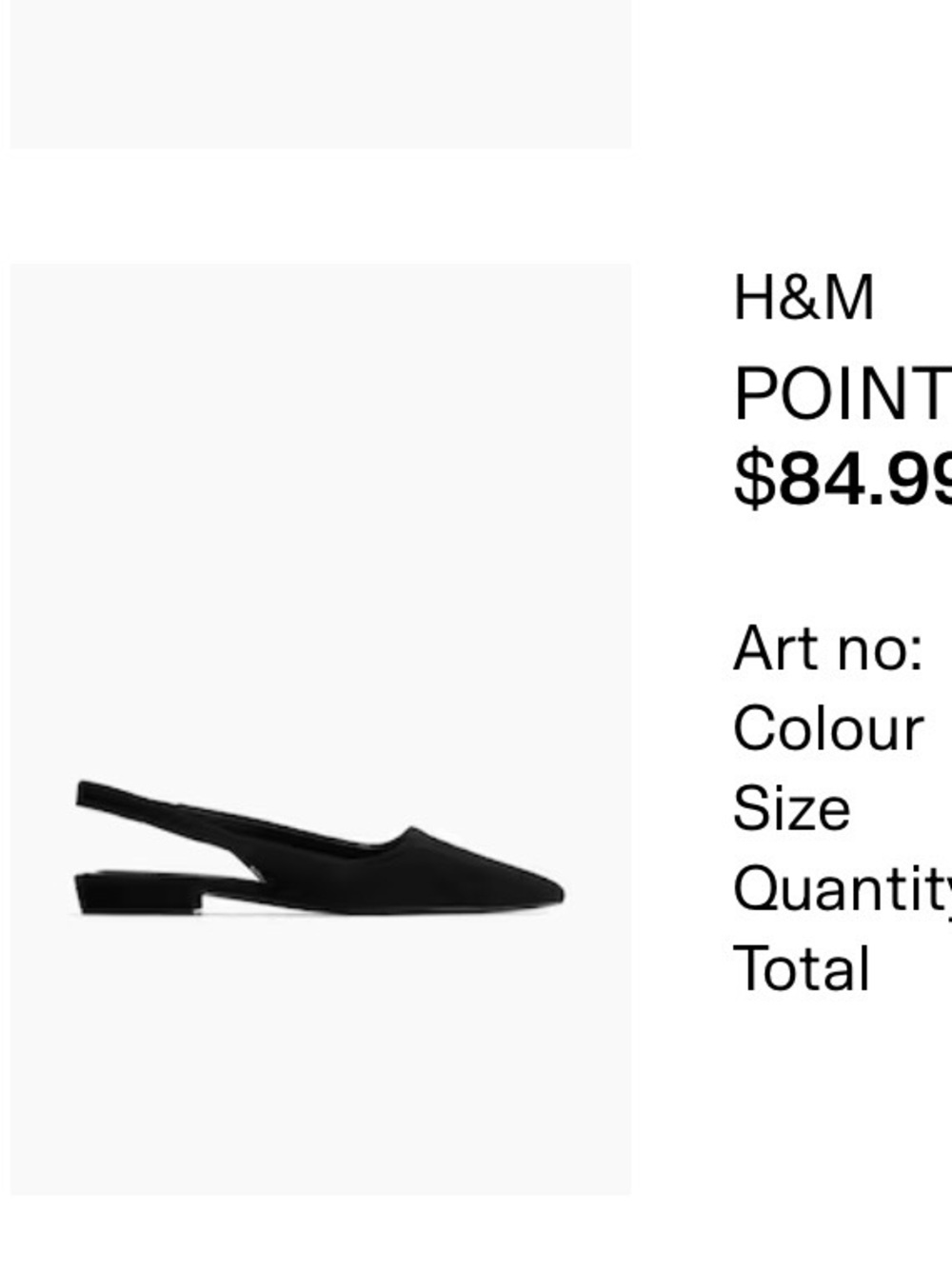 HM genuine leather slingbacks